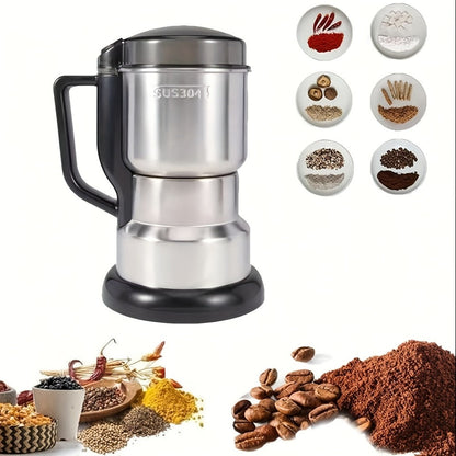 Electric Grain Grinder Mill – High-Speed Spice Coffee Herb Grinding Machine with Powerful Motor, Compact Design for Home Kitchen Use, 1 or 2 Piece Set Available