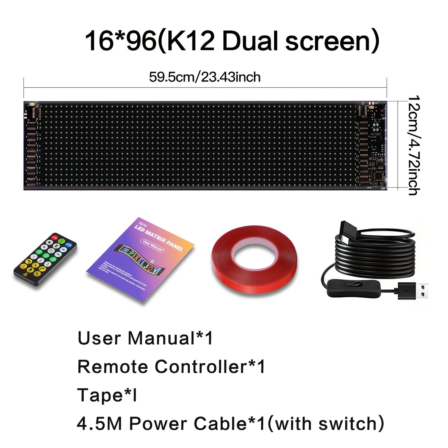 Flexible LED Scrolling Sign – APP-Controlled Programmable Display, Scrolling Text & Animation, Color-Changing, USB Powered for Car, Store & Indoor Use