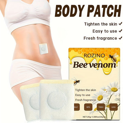 Bee Venom Navel Patches 30pcs – Natural Botanical Belly Button Patches for Body Wellness, Detox & Self Care, Long-Lasting Adhesion, Fresh Scent, Gentle for All Skin Types