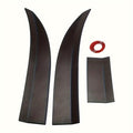 3pcs Universal Rear Spoiler Lip Wing Set, ABS Polished End, Adjustable Trunk Airbag Diffuser for Sedan