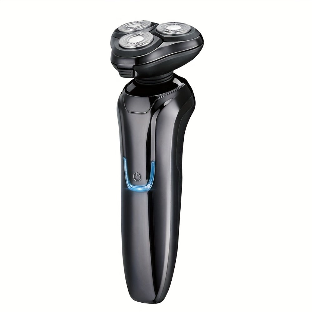 Electric Shaver for Men 4D Floating Triple Blade Waterproof — Wet Dry Razor with LED Battery Display & Type-C Fast Charging, High-End Close Shave Grooming Gift for Dad Husband