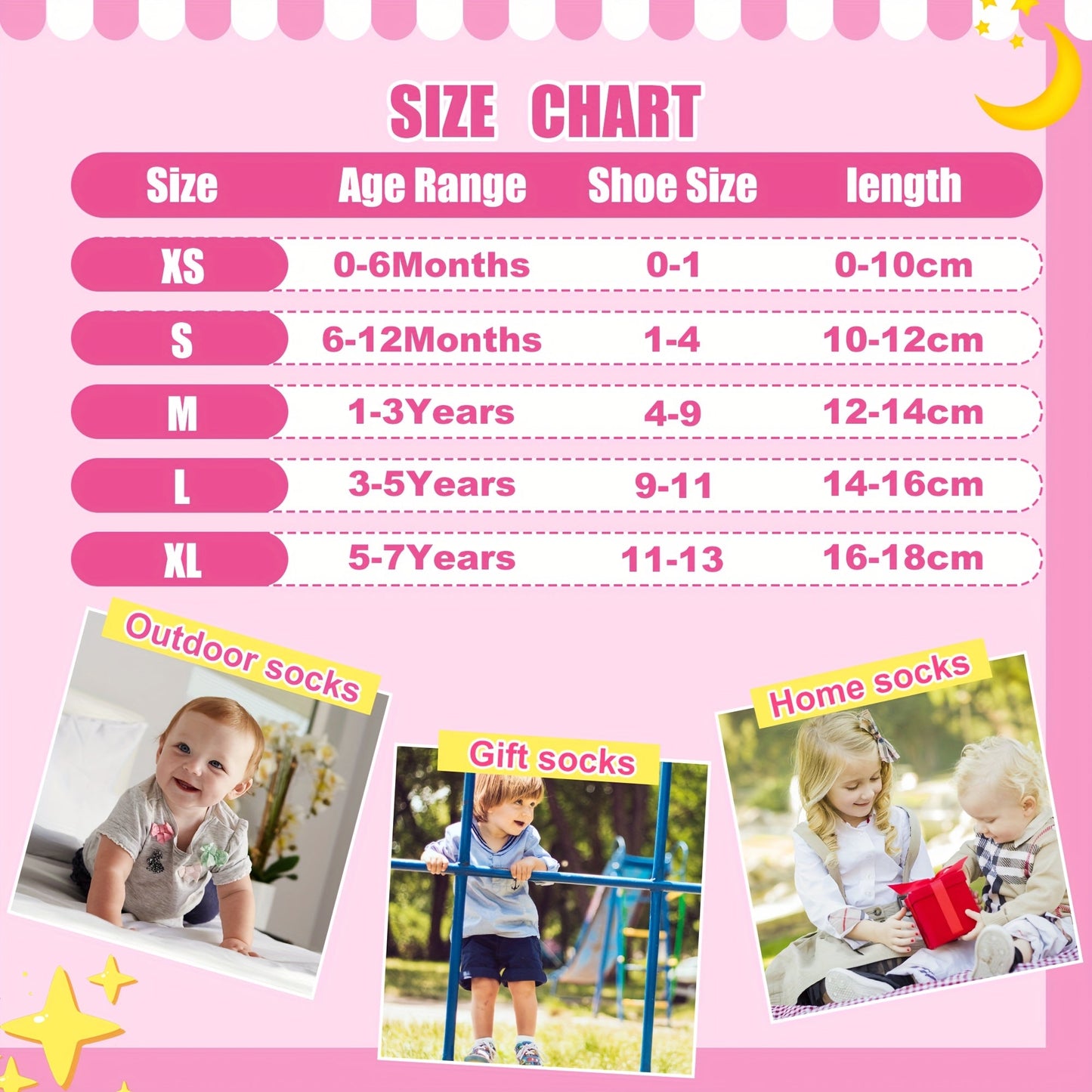 Toddler Non-Slip Walking Socks - 12-Pair Pack