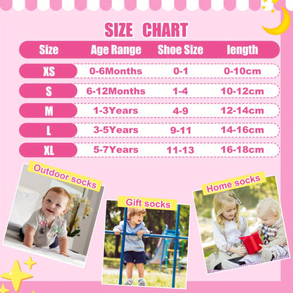 Toddler Non-Slip Walking Socks - 12-Pair Pack