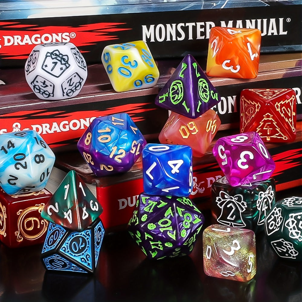 Mystery Box DnD Dice Set 72pcs Blind Box 9 Sets Random Polyhedral Dice with Pouches – D4 D6 D8 D10 D12 D20 Surprise Gift for D&D RPG Tabletop Gamers