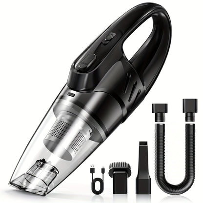 Car Vacuum Cleaner, 6000PA Super Strong Suction Handheld Vacuum, 2000mAh Large Capacity, Low Noise, Comes with Five Matching Accessories, for Car Interiors, Home, and Pet Cleaning, Pink Girly Car Accessories Gift for Women