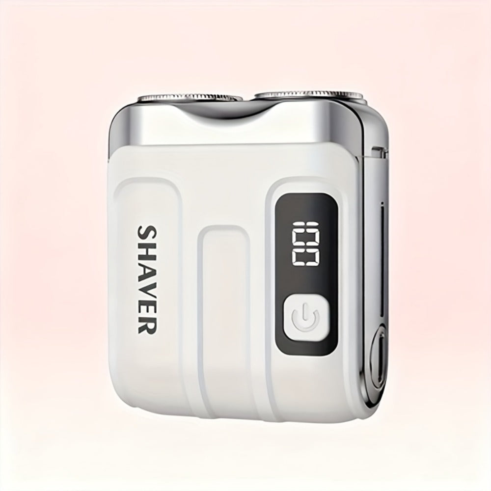 Portable Mini Electric Rotary Shaver for Men — USB Rechargeable Dual Head Cordless Razor, One-Button Operation, Long Battery Life, Pocket Size for Travel Home Gym, Gift for Him