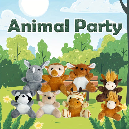 Mini Stuffed Animals Bulk 12 or 24 Pack – Forest Animal Plush Set for Animal Theme Party Favors, Classroom Treasure Box Prizes, Goodie Bag Fillers, Birthday Christmas Easter Gifts for Kids
