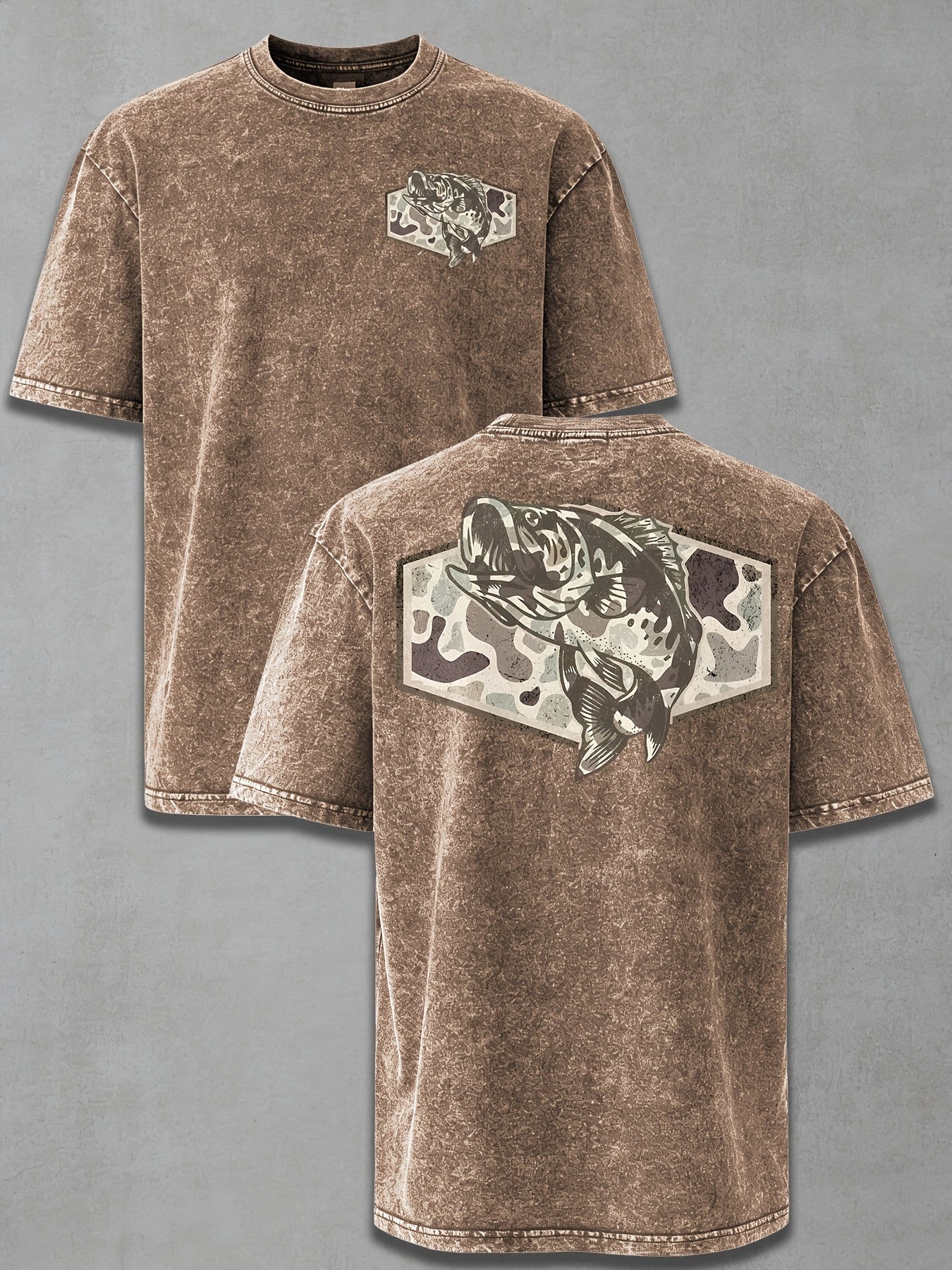 Men's Vintage T-Shirt - Round Neck Short Sleeve Streetwear Style 894373