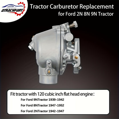 Ford Tractor Carburetor for 8N 9N 2N (1939-1952) - Replaces 8N9510C, 9N9510A, TSX241A, TSX33 - Includes Gasket & Bolts, Marvel Schebler & Zenith Compatible