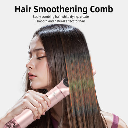 Hot Air Brush 5-in-1 Hair Dryer Brush - Ionic Blow Dryer Brush with Curling, Straightening & Volumizing, Dual Voltage Travel Hair Styler, Multifunction Hair Styling Tool for All Hair Types