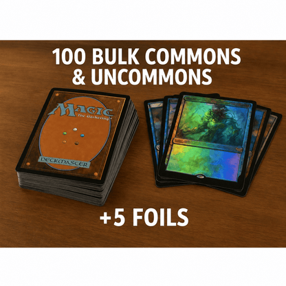 Magic The Gathering 100 Card Bundle – 85 Assorted + 10 Land + 5 Foil Holographic Cards | Authentic MTG Variety Lot | Gift for Deck Builders, New Players & Collectors