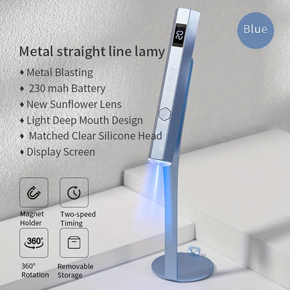 Mini Handheld Nail Dryer LED Lamp USB Powered Fast Dry Gel Polish Curer Portable Small Nail Lamp for Home Salon Travel Manicure DIY Nail Art Black Blue Gray Light Blue