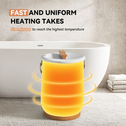 20L Deluxe Towel Warmer Bucket with Digital Display & 4 Timer Modes 15/30/45/60 Min - Auto Shut Off Self-Closing Lid, Spa-Quality Fast Heating for Bathroom Home Hotel Spa, White