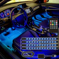 8pcs And 4pcs - 15 LED/8 Pods Metal Alloy Upgraded LED Rock Lights, Suitable for Trucks, RGB LED Rock Lights with APP/music Mode, Suitable for Jeeps, Trucks, UTVs, SUVs And Golf Carts, Neon Light Chassis Kits for Backlights, Car Accessories