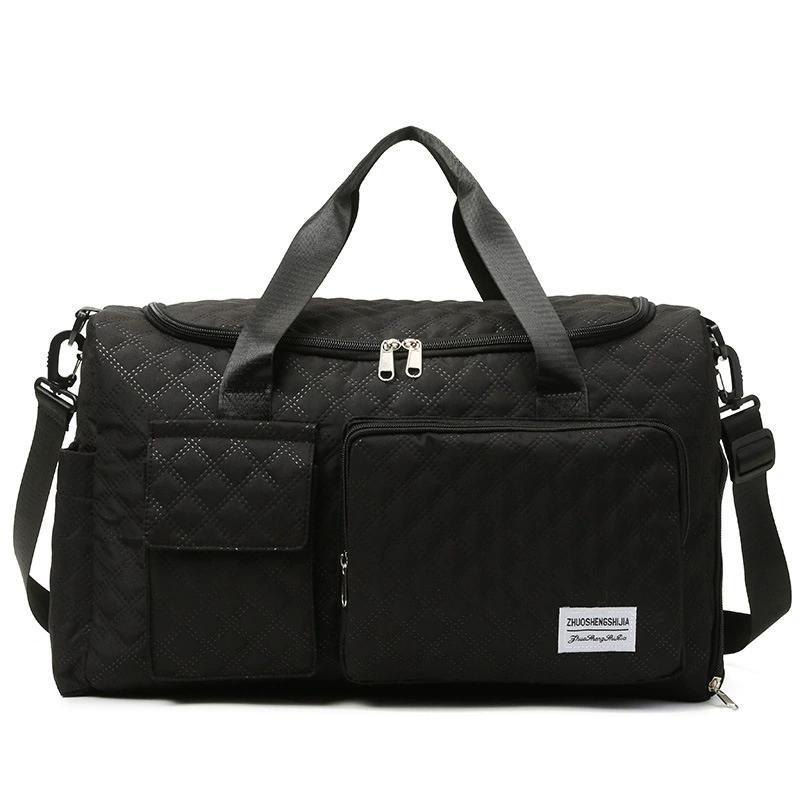 Sports Duffel Bag with Dry Wet Separation – Large Capacity Gym Travel Bag, Double-Sided Compartments, Shoulder & Crossbody Carry for Fitness, Travel & Outdoor Activities