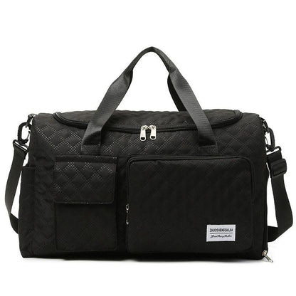 Sports Duffel Bag with Dry Wet Separation – Large Capacity Gym Travel Bag, Double-Sided Compartments, Shoulder & Crossbody Carry for Fitness, Travel & Outdoor Activities