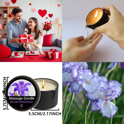 Luxury Soy Wax Candle 2-in-1 Massage Body Oil Essential Oil 20+ Scents 1pc 2pcs 6pcs Warm Moisturizing Lotion Spa Nail Salon Wedding Valentine Christmas Gift