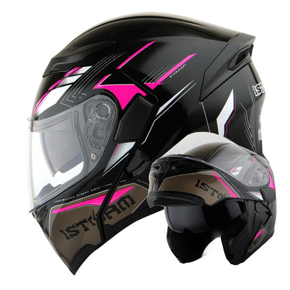 MOTORCYCLE MODULAR FULL FACE HELMET FLIP UP DUAL VISOR HELMET