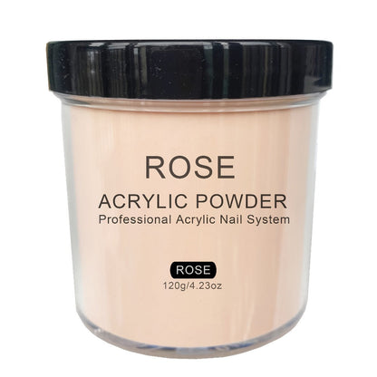 Acrylic Nail Powder 4oz Formaldehyde-Free Rose Peach Almond Natural Pink Shades Professional System for Nail Extensions Sculpting 3D Nail Art Overlay - No Lamp Needed Nail Tech Supplies