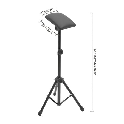 Tattoo Armrest Stand Adjustable Tripod with 15 Disposable Pads & 10 Gloves — 180° PU Padded Arm Leg Rest Portable Collapsible Support for Tattoo Studio Salon & Beginners