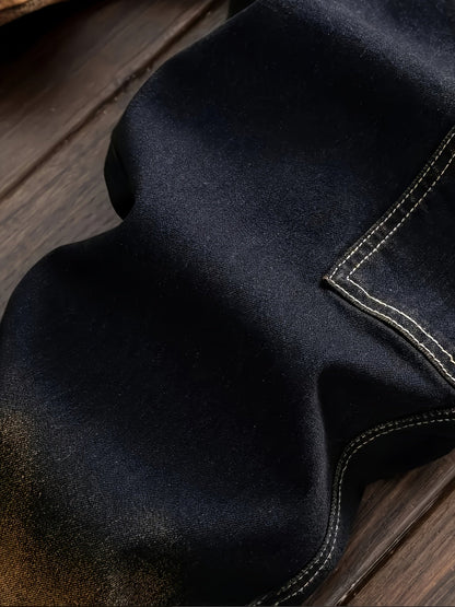 Men's Straight Leg Jeans - Vintage Wash Utility Pocket