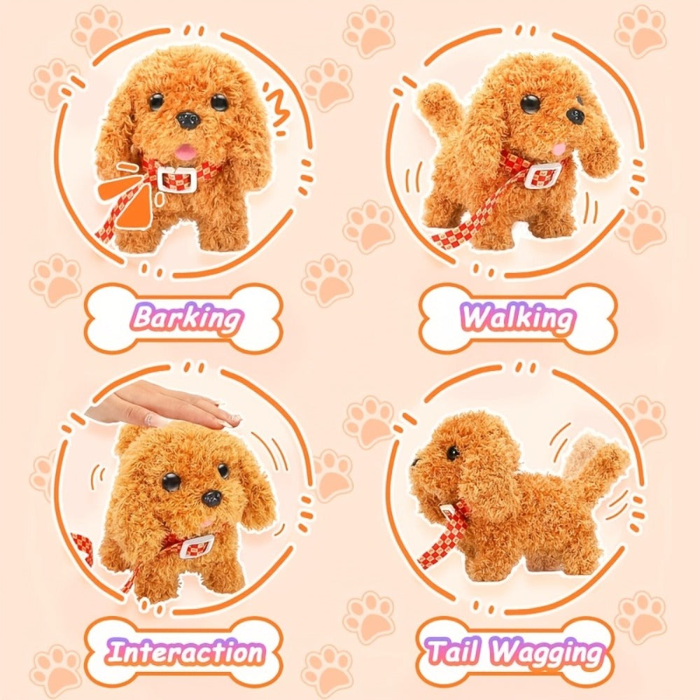 Interactive Robotic Dog Plush Toy — Electric Walking Talking Pet Dog with Realistic Sounds & Movements for Kids Boys Girls Toddlers | Smart STEM Educational Toy | Birthday Christmas Easter Gift
