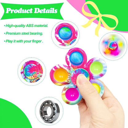 Sensory Fidget Spinners Bulk 30 Pack – Stress Relief Spinner Toys for Kids ADHD Anxiety Focus Party Favors Classroom Prizes Goodie Bag Fillers Birthday Gifts Girls Boys