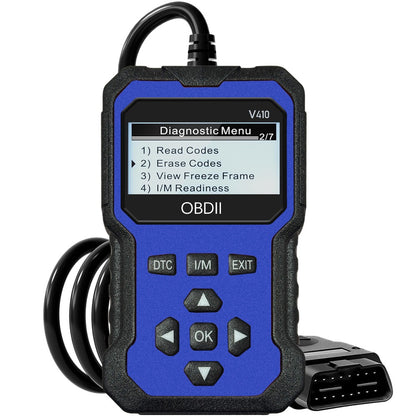 OBD2 Scanner Diagnostic Tool – Check Engine Code Reader with Reset, I/M Readiness & Live Data for All OBDII Cars Since 1996, Supports 9 Protocols, 6 Languages, No Battery Needed