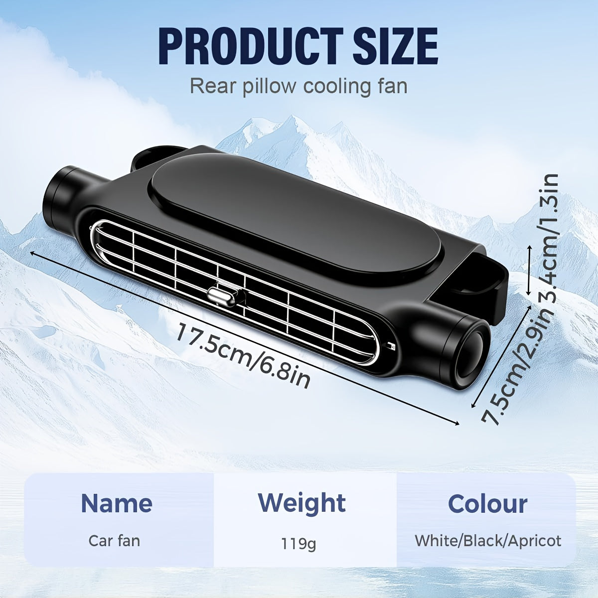 No More Sweltering Rides! 2X Faster Cooling! Car USB Fan - Stay Ice Cool in Traffic (Fits ALL Vehicles) Bladeless Car Air Conditioning Fan|3-Speed Silent Cooling, Car Seat Fan, Free USB Charging Cable