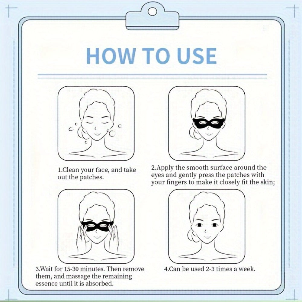 Collagen Eye Mask with Shea Butter & Avocado Oil - Hydrating Under Eye Patches for Dark Circles, Puffiness & Fine Lines, Deep Firming Eye Care 3 Boxes