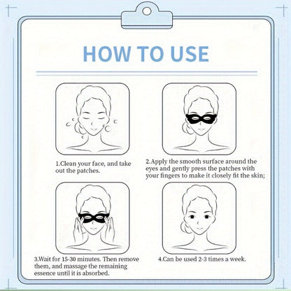 Collagen Eye Mask with Shea Butter & Avocado Oil - Hydrating Under Eye Patches for Dark Circles, Puffiness & Fine Lines, Deep Firming Eye Care 3 Boxes