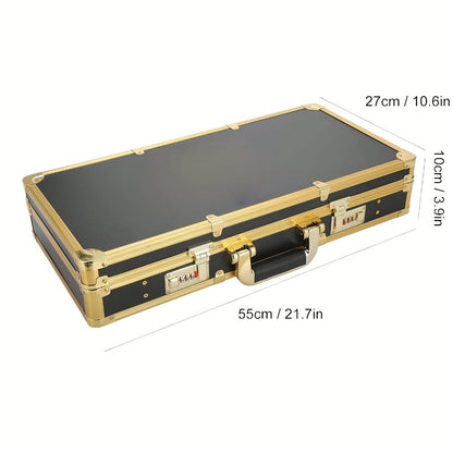 Professional Barber Bag Travel Case for Hair Stylists & Barbers — Portable Tool Carrying Case for Clippers, Scissors & Grooming Kit, Spacious Durable Mobile Barber Station Organizer, Black & Golden