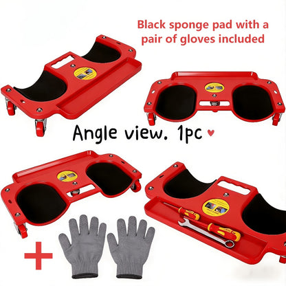 Rolling Knee Pad Creeper with Wheels Foam-Filled Knee Cups 20x5.5 Inch for Automotive Repair Flooring Garage Mechanic Kneeling Platform Upgrade Thickened Version 8-Piece Repair Set Available