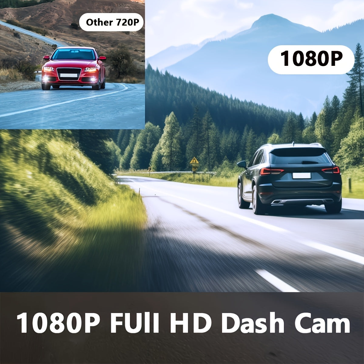 Two/Triple Camera Dash Cam - Infrared Night Vision, 1080P Front And 720P Rear,170° Wide Angle & Built-In Audio - Optional 32GB Card, Loop Recording, G-Sensor - Perfect Vehicle Safety Camera 24 Hours Parking Mode for New Cars Or Holiday Gifts
