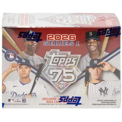 2026 Topps Series 1 Baseball Blaster Box – 72 Cards, 6 Toploaders & StreetCards Magnet | Spring Training Parallels, Holo Foil, Autograph & Relic Card Hits for MLB Collectors