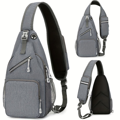 Crossbody Bag for Women & Men, Large Capacity Single Shoulder Bag with Zipper, Lightweight Multi-Pocket Design, Casual Sling Bag for Travel, Hiking, Work & Daily Use – Multiple Colors Available
