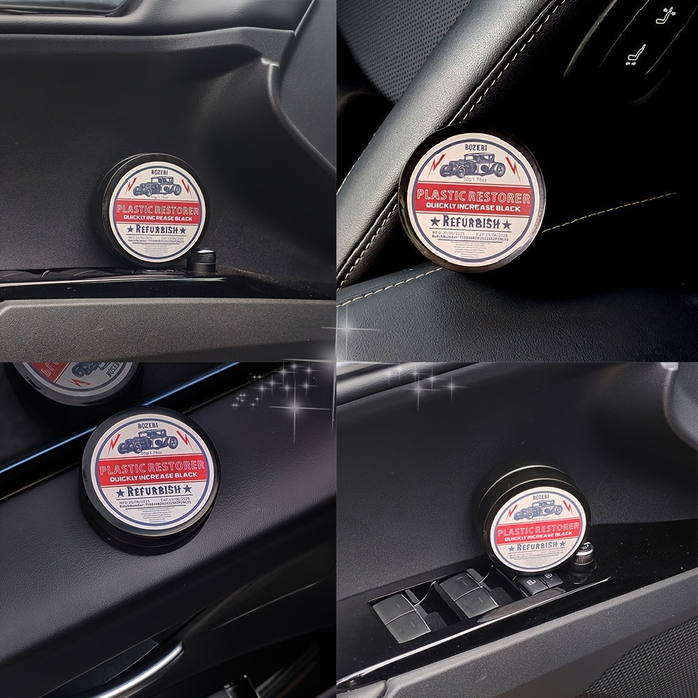 Heavy-Duty All-Purpose Plastic & Rubber Restorer -car Accessories, Anti-Aging Protection, Restores To Like-New Condition - For Cars, Tires - Interior/Exterior Use, Tire Shine, Durable Formula, Auto Detailers, Interior Renovation, Car Care Product