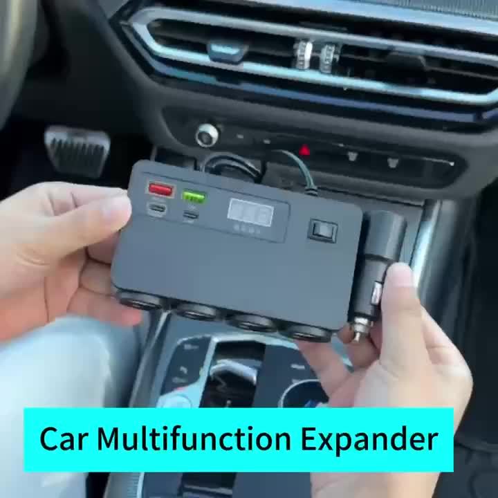 Multi-Functional Electronic Fast Charger for New with USB And PD Port, 12V/24V Automobile Power Socket Converter