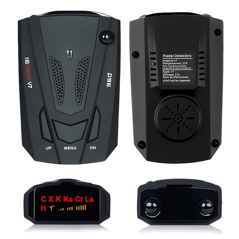 16-Band Advanced Car GPS Detector - 360° Anti-GPS Camera LIDAR Detector with Voice Alarm, Real-Time Threat Alerts, And Enhanced Safety Features for Secure Driving