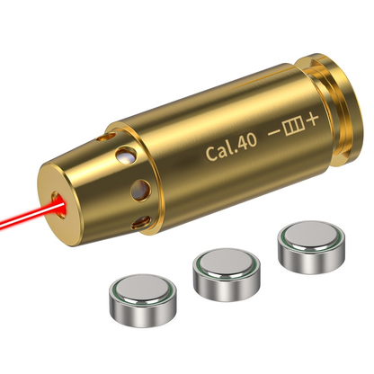 Red Laser Bore Sighter Multi-Caliber Firearms Calibration Tool 9mm 45ACP 308Win 223Rem 12GA 7.62 38SPL 44Mag Battery Included for Shooting Range