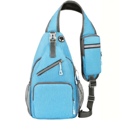 Crossbody Bag for Women & Men, Large Capacity Single Shoulder Bag with Zipper, Lightweight Multi-Pocket Design, Casual Sling Bag for Travel, Hiking, Work & Daily Use – Multiple Colors Available