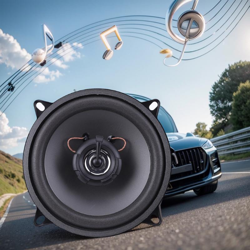5 Inch Full Frequency Car Stereo Speaker 4 Ohms 2 Way Vehicle Audio Stereo Subwoofer 400W Full Range Frequency Auto Audio