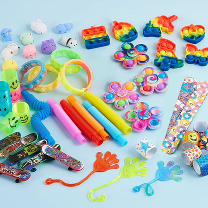 Party Favors Toys 60 Pack – 9 Styles Bulk Fidget Toy Set for Kids, Goodie Bag Fillers, Birthday Party Prizes, Pinata Stuffers, Classroom Rewards for Boys & Girls