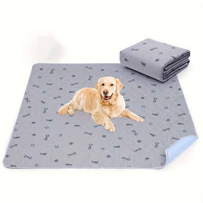 Washable Dog Pee Pads Reusable – Super Absorbent Non-Slip Puppy Training Pads with Bone Print for Potty Training, Whelping, Crate, Couch & Travel | Machine Washable Pet Pads
