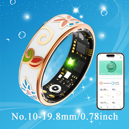 Women's Smart Ring Fitness & Sleep Tracker – Step, Distance & Calorie Monitor, IP68 Waterproof, Bluetooth 5.3, iOS & Android, Elegant Daily Accessory, Gift for Mom & Girlfriend