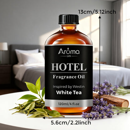 Hotel Fragrance Essential Oil 4oz/120ml – Luxury Scent for Diffuser, Humidifier, Candles & Perfume | White Tea, CapriBreeze, MINE, Beach Villas, R-C Hotel