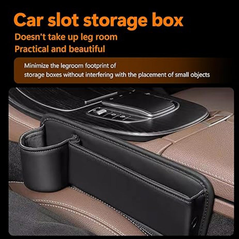 1 Set Universal Car Seat Gap Organizer - Multifunctional Storage Box with Pocket, Wallet, Keys, Card, Cup, And Phone Holder for Auto Interior Additions