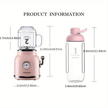 Personal Blender for Smoothies & Shakes - 20.3 oz Tritan BPA-Free Travel Cup with Lid, Portable Single Serve Smoothie Blender, Compact Countertop Blender for Gym, Office & On-the-Go, Cyan