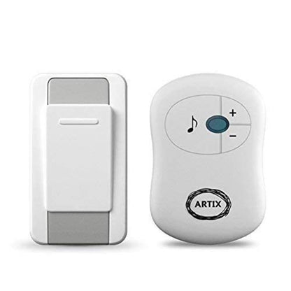 Wireless Doorbell Kit 36 Chimes 100M Range Waterproof – Adjustable Volume 25-110dB, Plug-In Receiver & Push Button Transmitter, No Wiring Easy Install for Home Office Store & Classroom