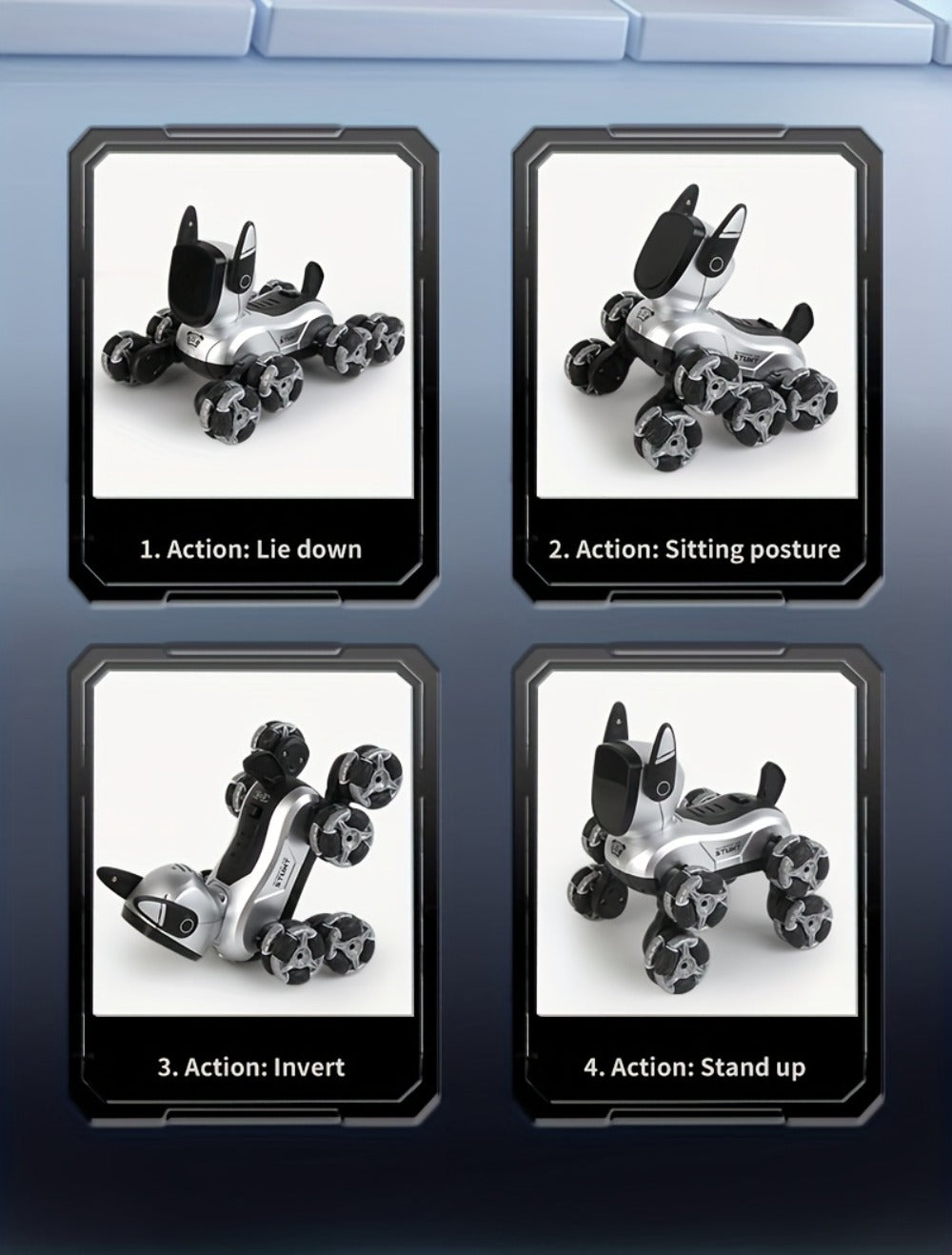 Robot Dog Toy for Kids – RC Smart Interactive Electronic Pet with Remote Control, Music & Action Show, Stunt Moves, Rechargeable STEM Gift for Boys & Girls Ages 3 4 5 6 8, Birthday Christmas Halloween